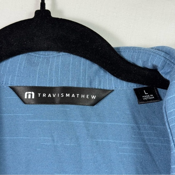 Travis Mathew Blue Polo Shirt Men’s Size L - Picture 3 of 6